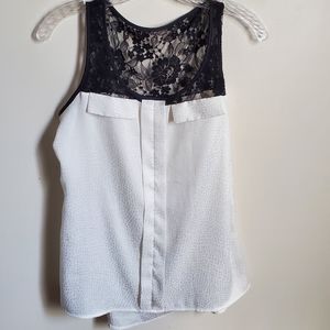 Express | White and Black Tank Top